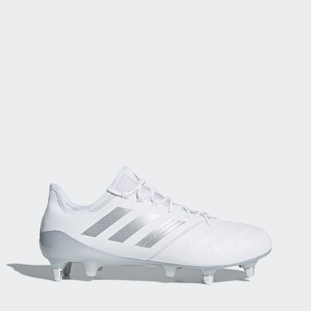 Adidas Kakari Light Sg - παπουτσια ραγκμπι ανδρικα - Ασπρα/Ασημι Μεταλλικός/Ασπρα,Μέγεθος: EU 36 – 5